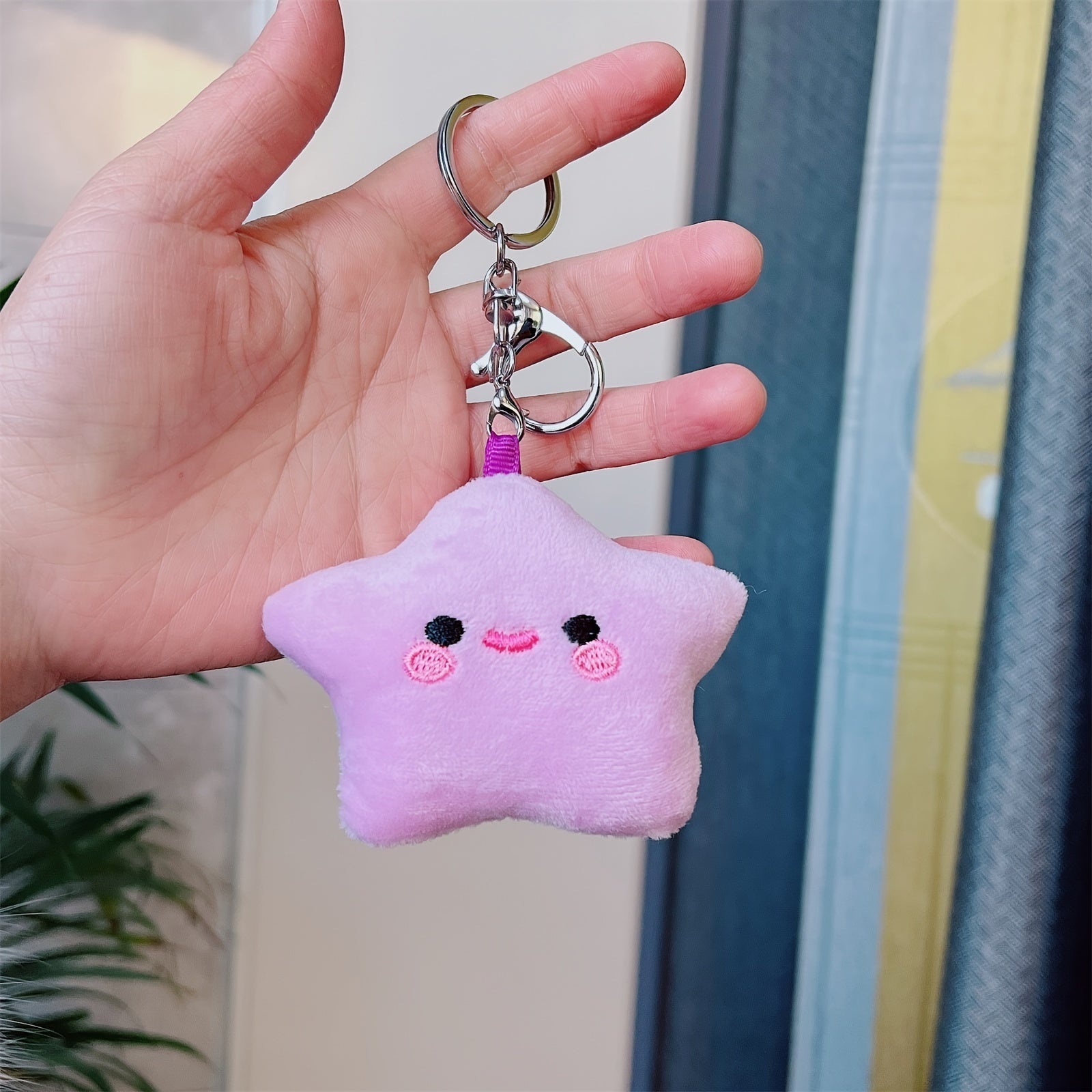 Little Star Plush Key Chain Bag Pendant Car Key Ring - Gift For Friends