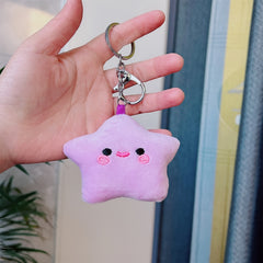 Little Star Plush Key Chain Bag Pendant Car Key Ring - Gift For Friends