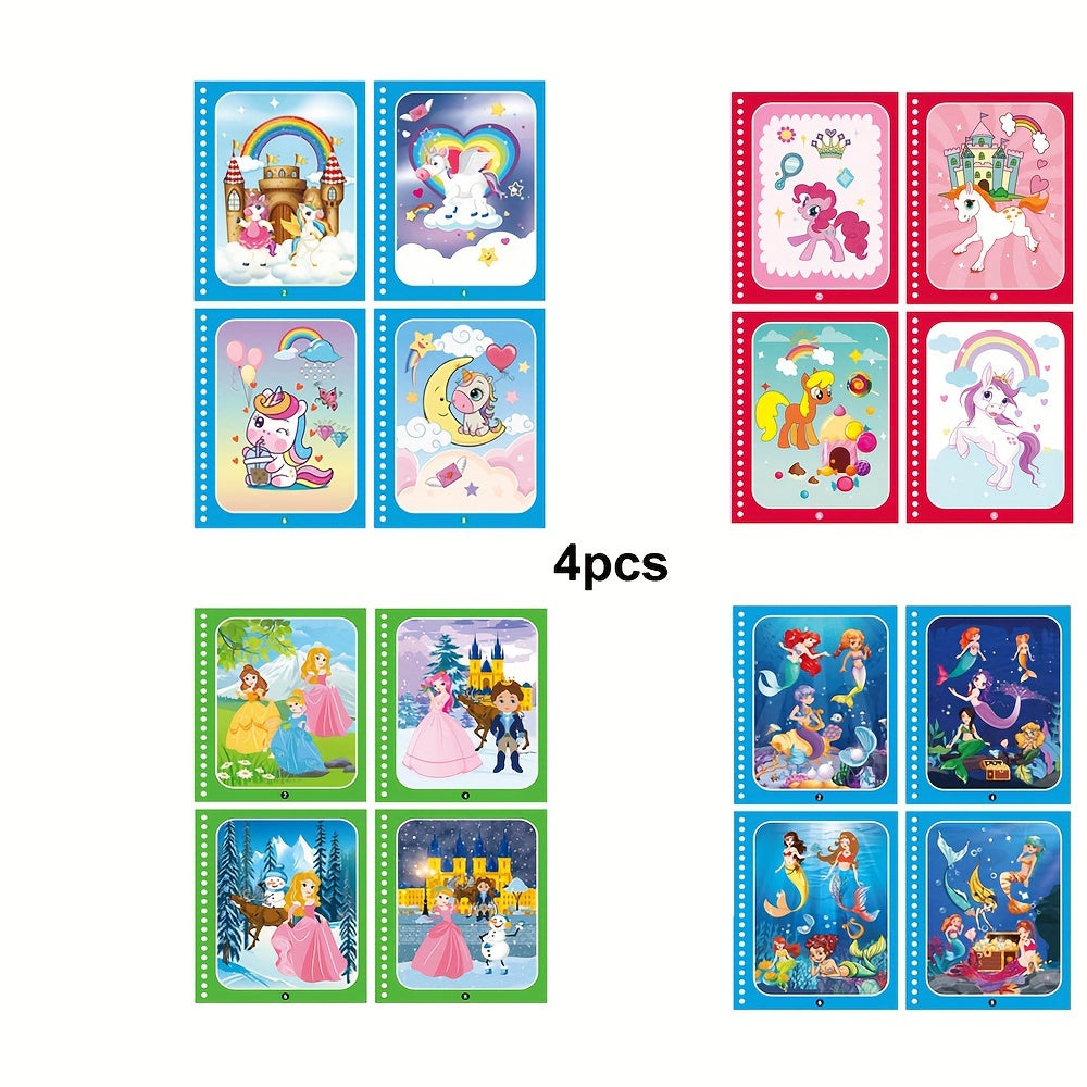4pcs Reusable Water Drawing Book Painting Toys