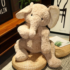 Adorable Elephant Plush Toy Throw Pillow Soft Home Decor Gift for Friends