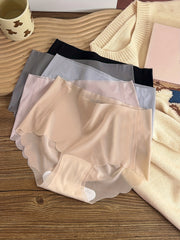 5pcs Seamless Scallop Trim Briefs Women's Lingerie & Underwear