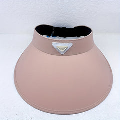 Triangle Patch Sun Visor Hat Large Brim UV Protection Sports Hat