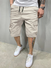 Men's Breathable Cargo Short Pants with Flap Pocket for Hiking Fishing