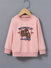 Kid's Pattern Print Sweatshirt Pullover Crew Neck Top
