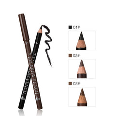 12 Pcs Dark Brown Eyebrow Pencil Eyeliner Set Waterproof Eye Makeup