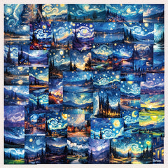 50pcs Fantasy Landscape Waterproof Stickers for DIY Decorations