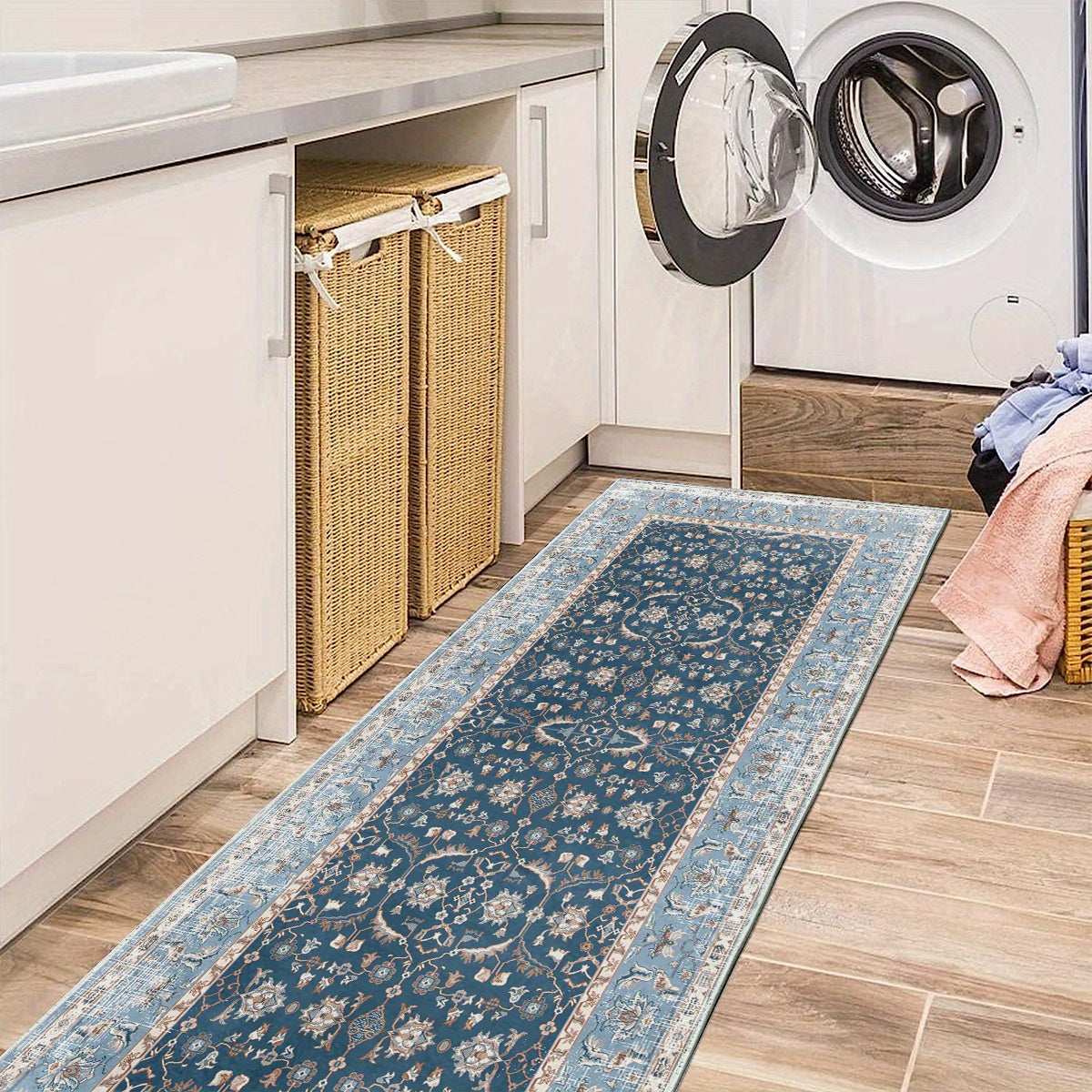 Washable Runner Rug Non Slip Boho Soft Kitchen Runner Rug