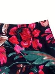 Floral Print High Waist Bodycon Skirt Women's Clothing