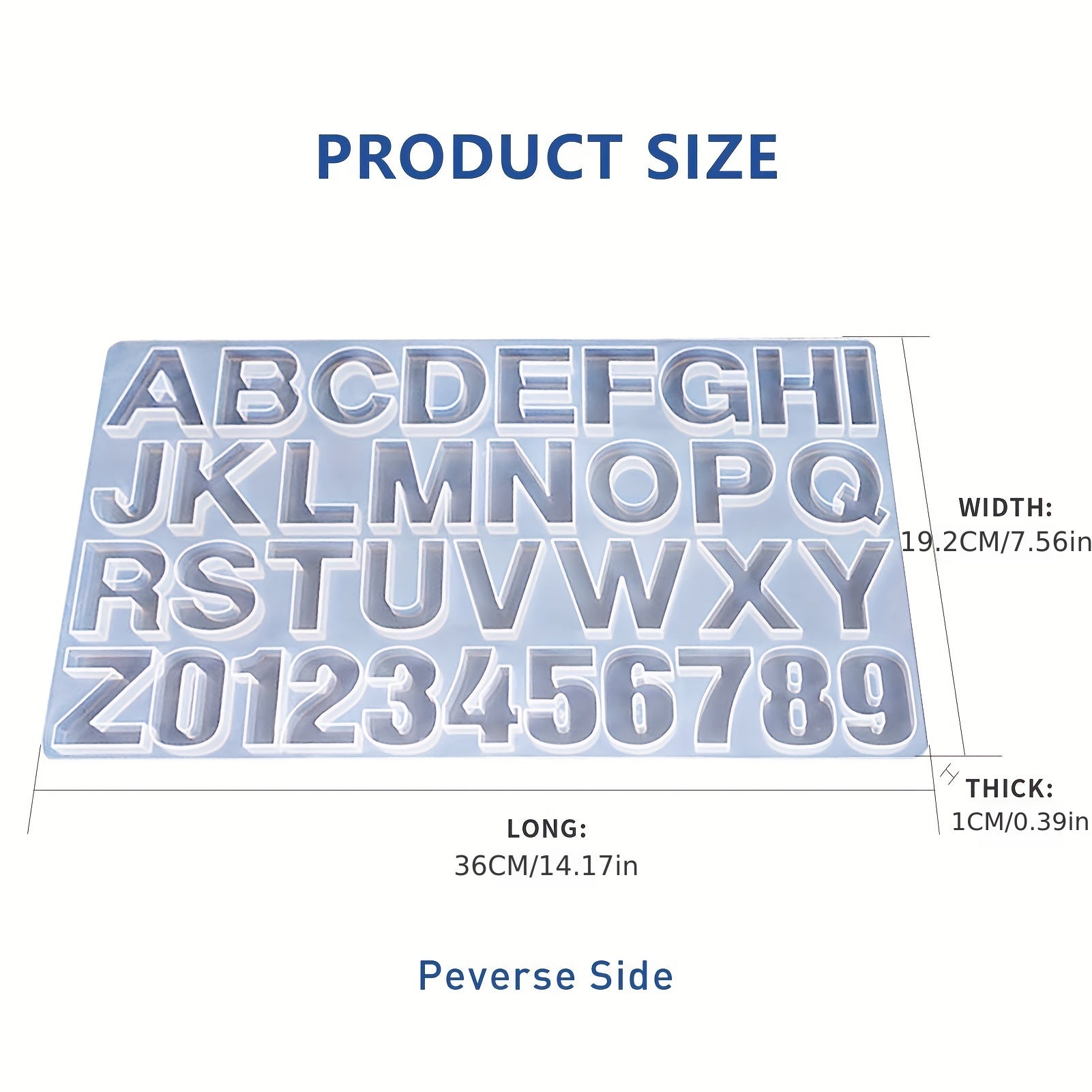 DIY Letters Mold Alphabet Number Silicone Molds Jewelry Keychain Casting Mold