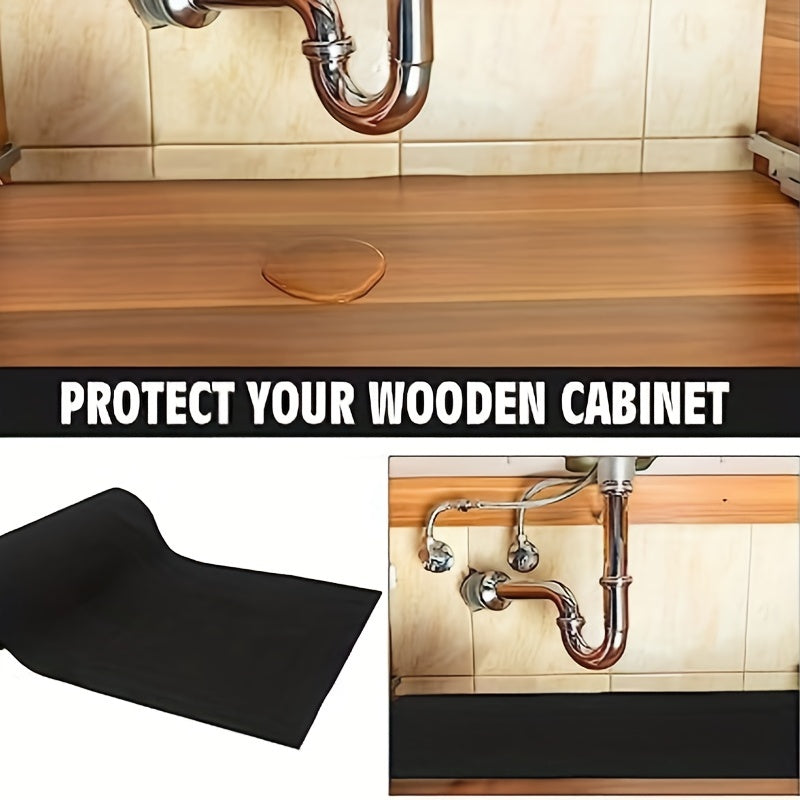Waterproof Silicone Sink Liner Shelf Protector for Kitchen and Bathroom Cabinets