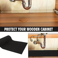 Waterproof Silicone Sink Liner Shelf Protector for Kitchen and Bathroom Cabinets