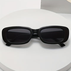 Rectangle Frame Sunglasses Y2K Hiphop Solid Glasses UV400