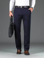 Men's Formal Solid Stretch Dress Pants for Business