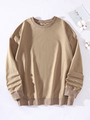 Vintage Crew Neck Pullover Casual Loose Retro Long Sleeve Sweatshirt