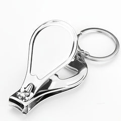 Stainless Steel Nail Clipper Keychain Foldable Portable for Men Women