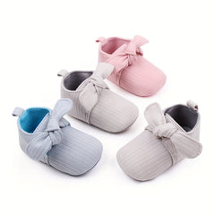 Girl's Slip On Walking Shoes With Bowknot