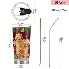 Christmas Pattern Stainless Steel 590ml Insulated Tumbler