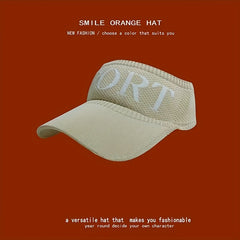 Knitted Sport Visor Hats Solid Elastic Casual Sun Hat UV Protection Travel Beach