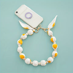 Silk Scarf Bead Bag Chain for Women's Handbag