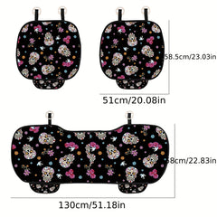 Leopard Printed Car Seat Cushion Set