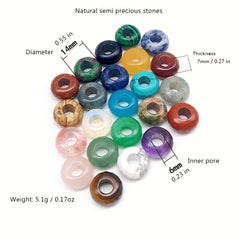 1pc 14 8MM Large Hole Natural Stone Beads for DIY Jewelry