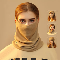 Winter Knitted Halter Women Outdoor Sports Windproof Dusty Fleece Warm Face Scar
