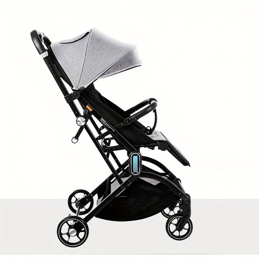 Lightweight Folding Stroller One Button Fold Sitting Lying Baby Stroller