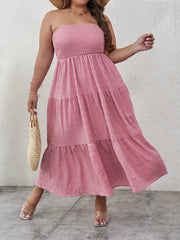 Women's Graphic Print Tube Maxi Dress