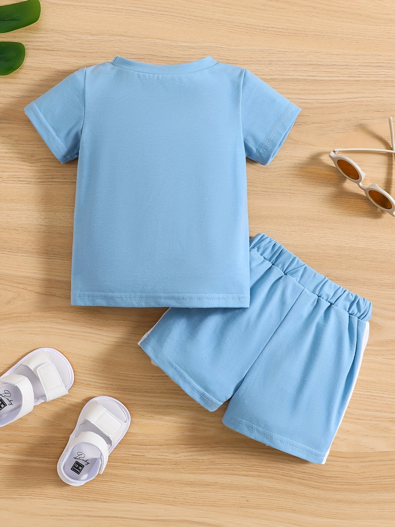 2pcs Baby Boys Short Sleeve Tees & Shorts Set Summer Clothes