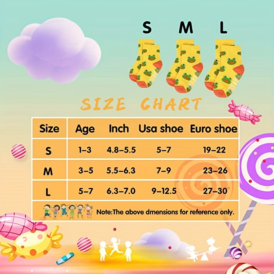 12pairs Kids Anti-Skid Breathable Sports Socks