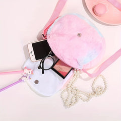 Lovely Unicorn Plush Satchel Girl's Shoulder Bag Mini Coin Purse