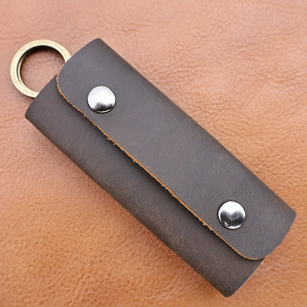 Men's Cowhide Key Chain Portable Retro Waist Hanging Keychain