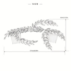 Chandelier Bridal Hair Comb Rhinestone Leaves Pair Comb