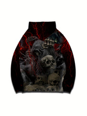 Skull 3D Print Hoodies Men Graphic Hoodie Pullover Autumn Winter