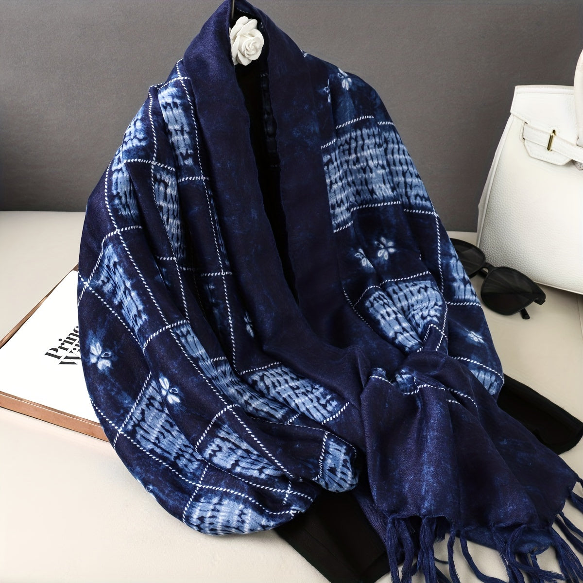 Plaid Scarf Long Warm Fringed Shawl Wrap Casual Breathable Shawl