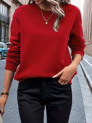 Casual Crew Neck Sweatshirt for Women
