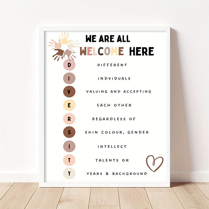 Diversity Poster Feelings Print Affirmations Nursery Decor