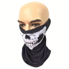 Bicycle Ski Skull Half Face Mask Ghost Scarf Neck Warmer Halloween Props