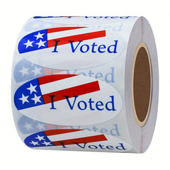 500pcs Oval American Flag I Voted Voting Election Stickers