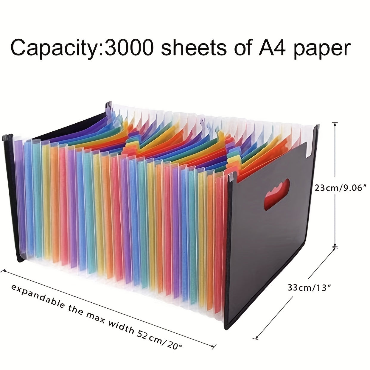 Accordion File Box Receipt Organizer A-Z Extended File Folder