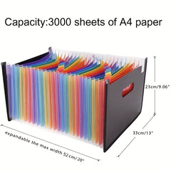 Accordion File Box Receipt Organizer A-Z Extended File Folder