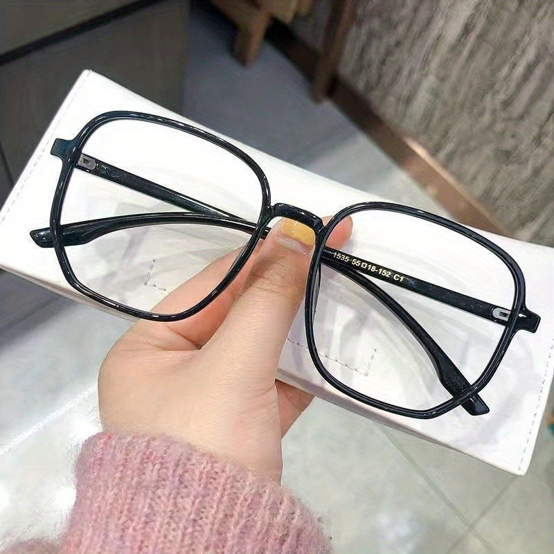 Clear Lens Glasses Oversized Minimalist Anti Light Glasses