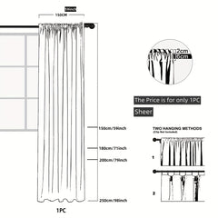 Sweet Sheer Lace Flower Curtain Rod Pocket Living Room Bedroom Decor