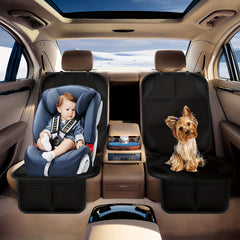 2pcs Car Seat Protectors With Thickened Pad And Non Slip Back Liner