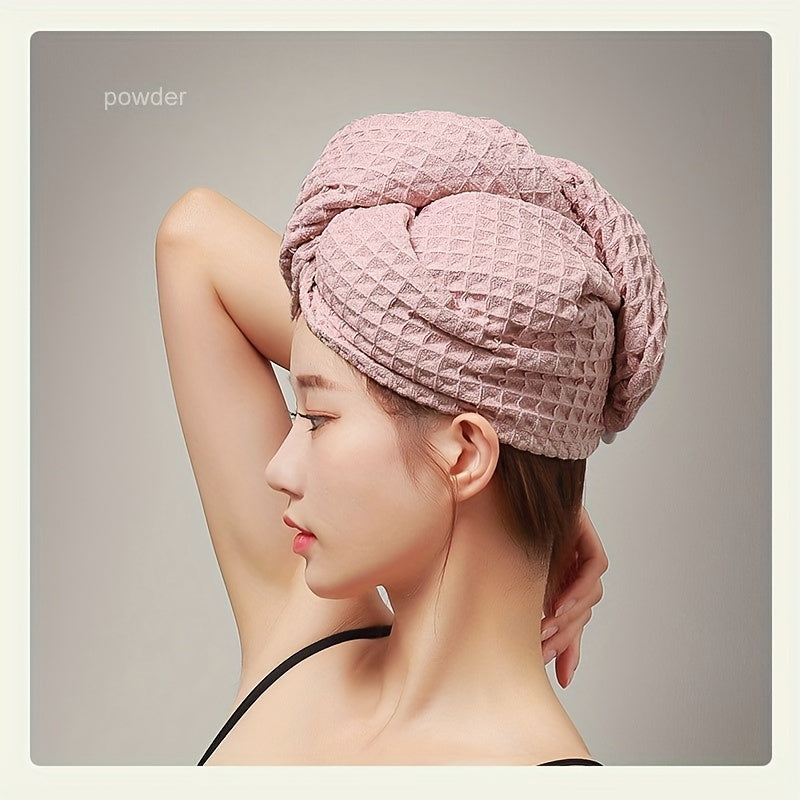 Soft Hair Drying Cap Microfiber Towel Anti Frizz Absorbent Quick Drying
