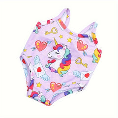Unicorn Bikini Doll Outfit with Belly Band for 18 Inch Dolls
