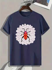 Insect Print Men's Graphic T-shirt for Summer