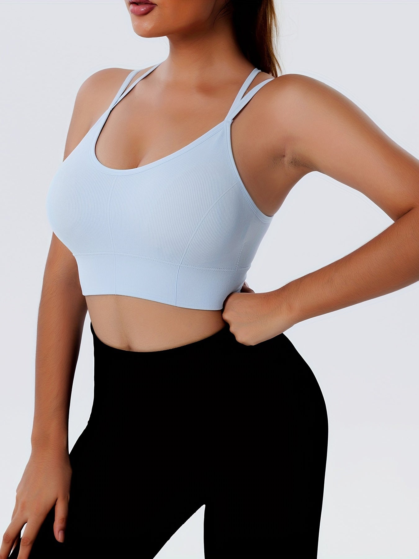Back Cross Wireless Sport Bra Comfy & Breathable Women's Lingerie