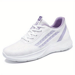 Women's Breathable Knit Sneakers Casual Lace Up Lightweight Sport Shoes