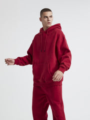 MINIPIGGY Men's Red Sports Hoodie With Pocket